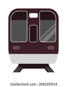 Icono de tren (vista frontal) ilustración vectorial