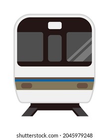 Icono de tren (vista frontal) ilustración vectorial