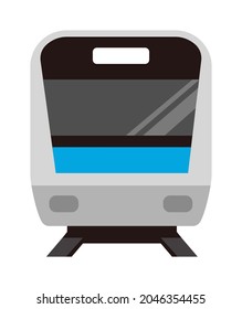 Icono de tren (vista frontal) ilustración vectorial