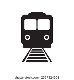 train icon front view vector illustration