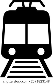 Train Icon Glyph Vector Illustration