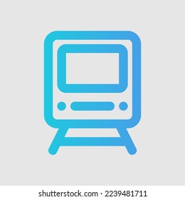 Train icon in gradient style about travel, use for website mobile app presentation