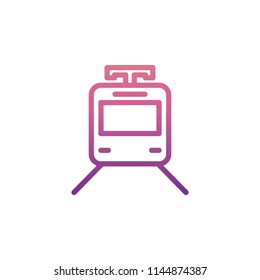 a train icon in gradient style on white background