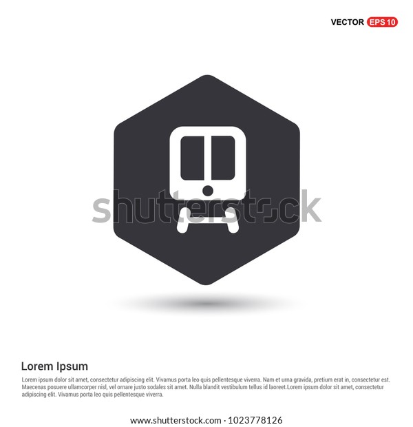 Train Icon Hexa\
White Background icon\
template