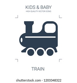 train icon. high quality filled train icon on white background. from kids baby collection flat trendy vector train symbol. use for web and mobile