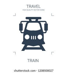 train icon. high quality filled train icon on white background. from travel collection flat trendy vector train symbol. use for web and mobile
