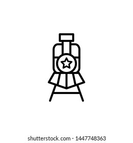 train icon, illustration front view design template