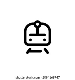 train icon, illustration front view design template
vector illustration of subway symbol. editable icon design on white background
