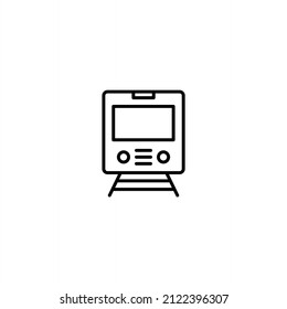 train icon, illustration front view design template