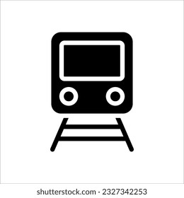 train icon, illustration front view design template on white background. EPS 10