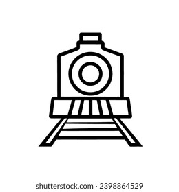 train icon, illustration front view design template