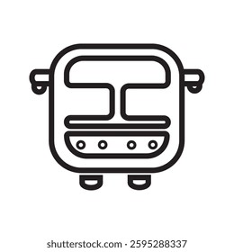 train icon, illustration front view design template. size 10 EPS