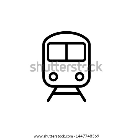 train icon, illustration front view design template