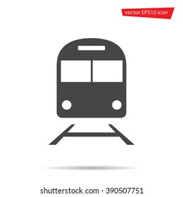 Train icon isolated. Modern flat metro pictogram, business, marketing, internet concept. Trendy Simple vector underground symbol for web site design or button to mobile app. Logo illustration.