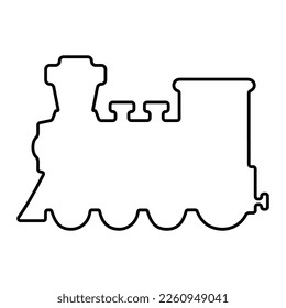 train icon isolated on white background, vector illustration.
