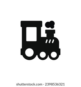 Icono del tren aislado en fondo blanco. Icono de juguete para bebés