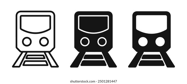 Icono del tren aislado en el fondo blanco