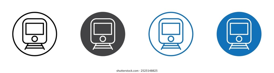 Train icon Isolated on white background vector set