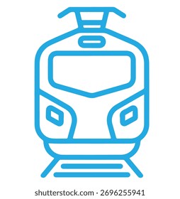 Icono del tren aislado en el fondo blanco