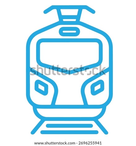 Train icon isolated on white background