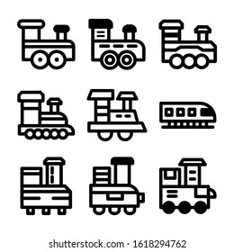 train icon isolated sign symbol vector illustration - Collection of high quality black style vector icons
