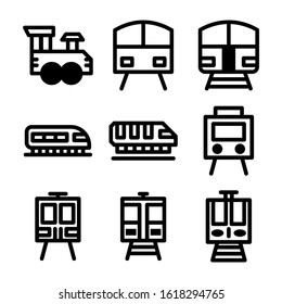 train icon isolated sign symbol vector illustration - Collection of high quality black style vector icons
