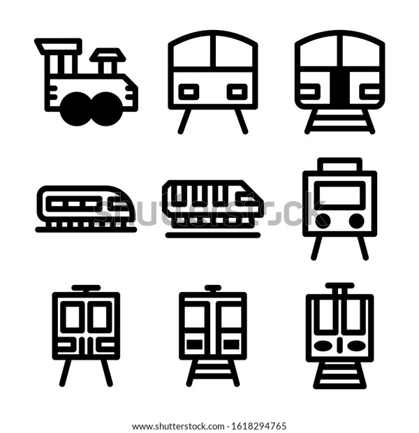 train icon isolated\
sign symbol vector illustration - Collection of high quality black\
style vector icons\
