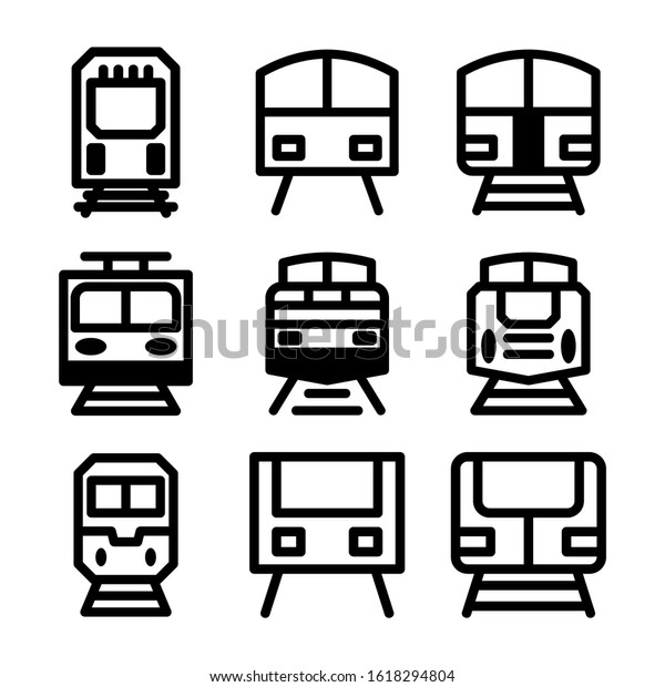 train icon isolated\
sign symbol vector illustration - Collection of high quality black\
style vector icons\
