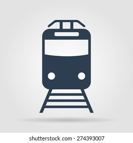 Train icon, isolated vector eps 10 illustration