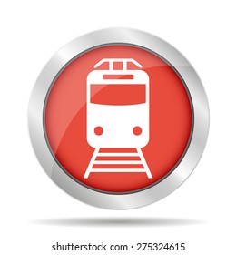 Train icon, isolated vector eps 10 illustration