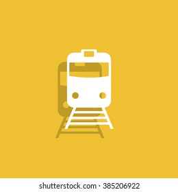 Train icon, isolated vector eps 10 illustration