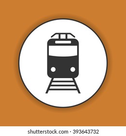 Train icon, isolated vector eps 10 illustration