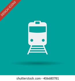 Train icon, isolated vector eps 10 illustration