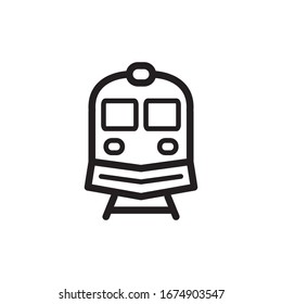 icono del tren, diseño de arte de línea, ilustración vectorial