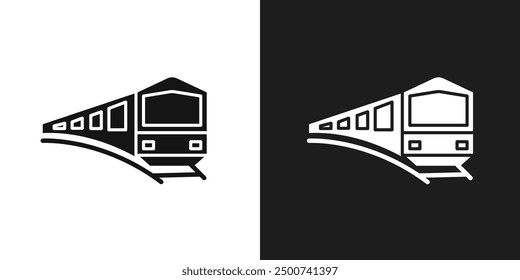 Train icon line art vector