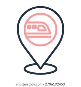 Train Icon Line Color Design Vector Illustration