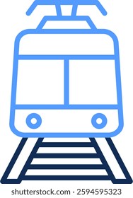 Train Icon Line Color Vector Illustration