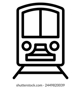 estilo de línea de íconos de tren, adecuado para Web y App móvil.