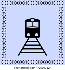 Train icon, locomotive vector illustration