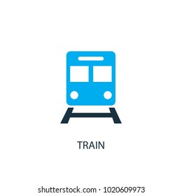 Train icon. Logo element illustration. Train symbol design from 2 colored collection. Simple Train concept. Can be used in web and mobile.