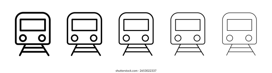 Zug Symbol oder Logo Illustration Umriss schwarz Stil