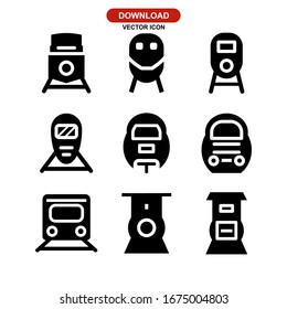 Icono del tren o logotipo símbolo de signo aislado ilustración vectorial - Colección de iconos vectoriales de estilo negro de alta calidad
