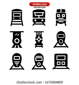 Icono del tren o logotipo símbolo de signo aislado ilustración vectorial - Colección de iconos vectoriales de estilo negro de alta calidad
