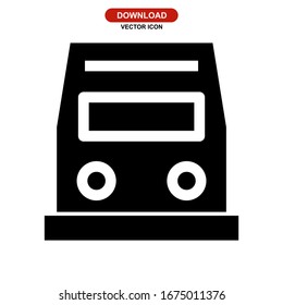 train icon or logo isolated sign symbol vector illustration - high quality black style vector icons
