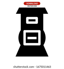 Icono del tren o logotipo símbolo de signo aislado ilustración vectorial - iconos vectoriales de estilo negro de alta calidad
