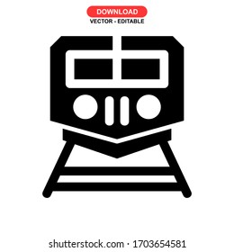 train icon or logo isolated sign symbol vector illustration - high quality black style vector icons
