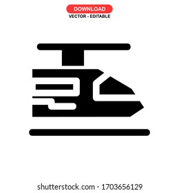 Zugsymbol oder Logo einzeln auf Zeichen Vektorillustration - Hochwertige Vektorsymbole
