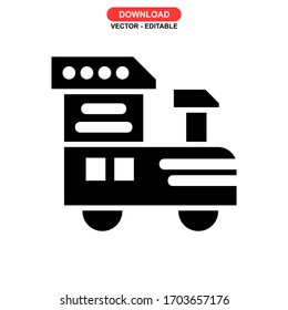 train icon or logo isolated sign symbol vector illustration - high quality black style vector icons
