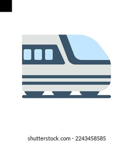 train icon logo lat style vector