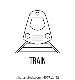 Train icon or logo line art style. Vector Illustration.